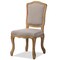 Baxton Studio Chateauneuf Oak Beige Upholstered Dining Side Chair 120-6674 - alternate 3